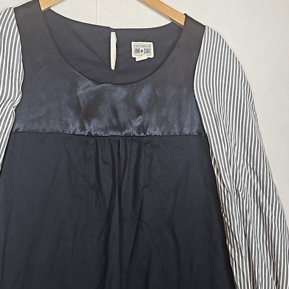 Converse One Star Navy Blue and White Long Sleeve Dress - Picture 2 of 10